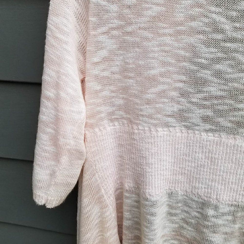 Ana Lightweight Light Pink Open Front Cardigan size Large - Picture 10 of 12